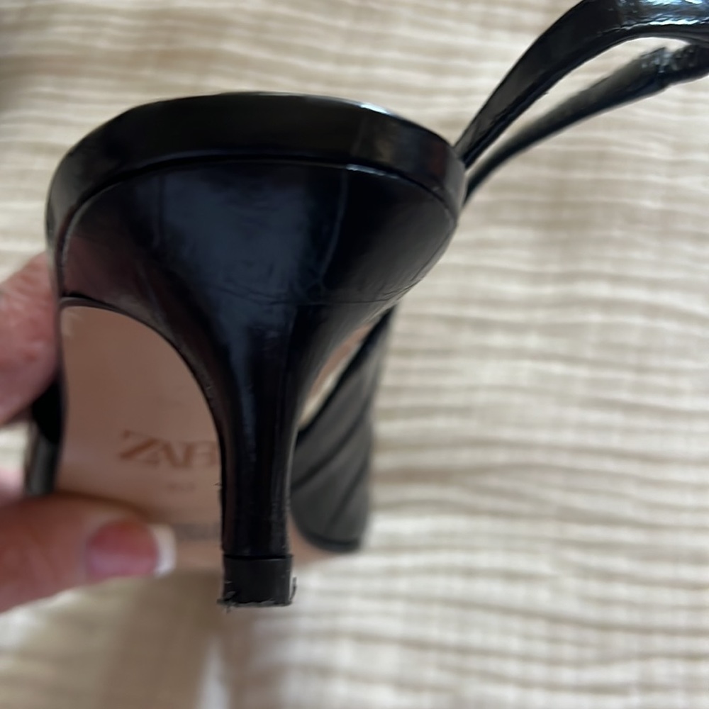 Zara Slingback Pumps, black 9.5 - Picture 7 of 7